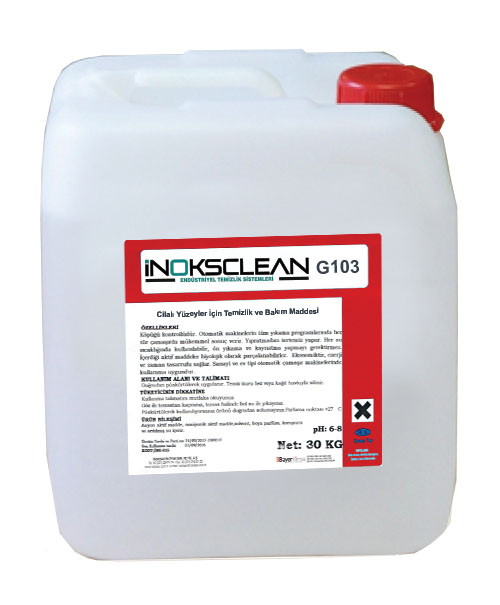G103 Cilalı Yüzeyler İçin Temizlik ve Bakım Maddesi 20 Lt 