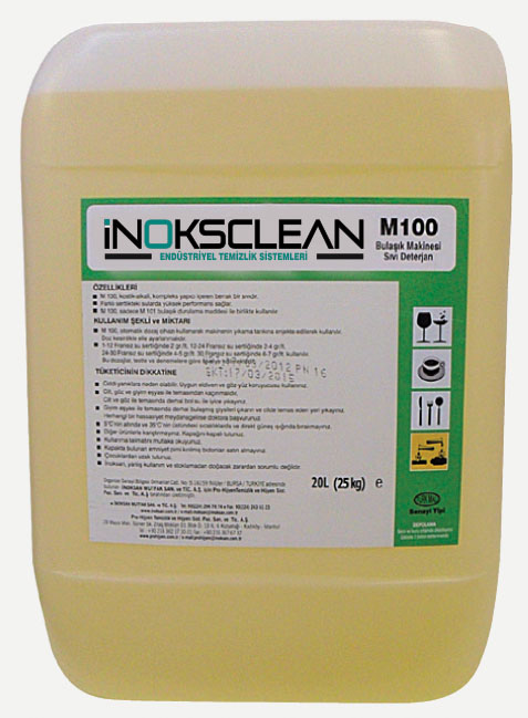 M100S Endüstriyel Bulaşık Makine Deterjanı 25 KG