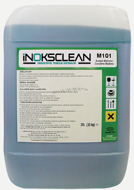 M101S Sert Sular İçin Endüstriyel Bulaşık Makine Parlatıcısı 20KG