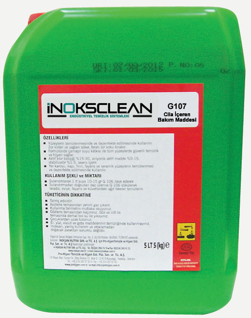 G107 Cila İçeren Bakım Maddesi 5 Lt